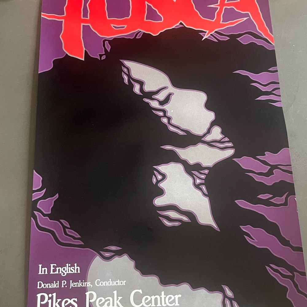 Vintage poster Puccini's opera Colorado opera